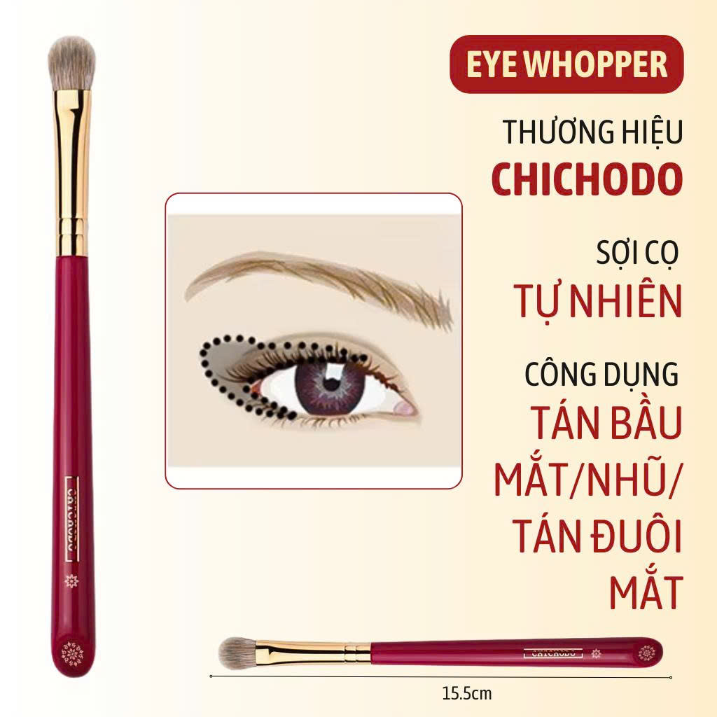 Cọ Tán Bầu Mắt, Nhũ, Đuôi Mắt CHICHODO Eye Whopper C115 Lông Tự Nhiên Mềm Mịn Bám Phấn Tốt